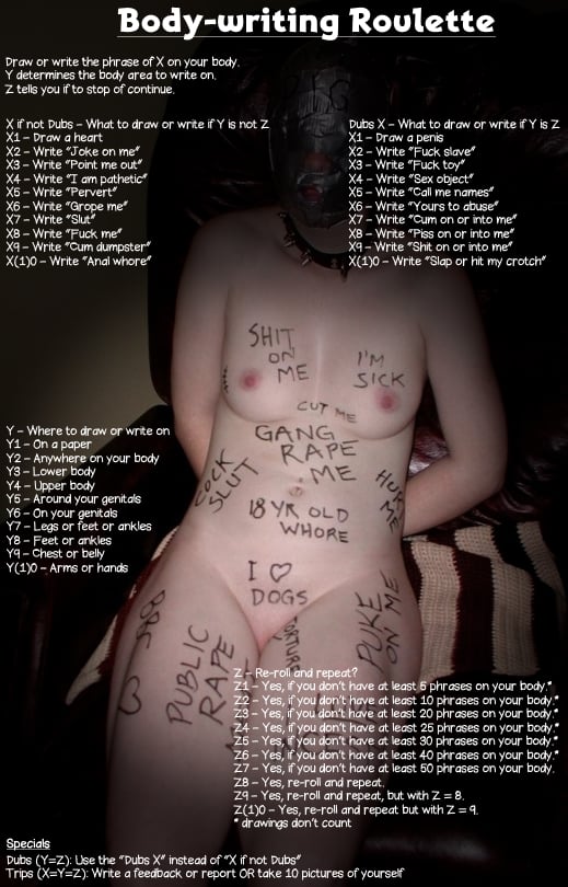 body writing roulette