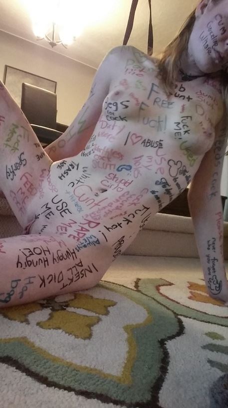 chaos body writing humiliation slut